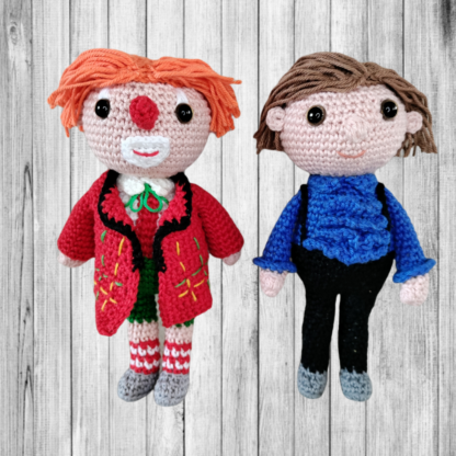 gehaakte amigurumi popjes Bassie en Adriaan