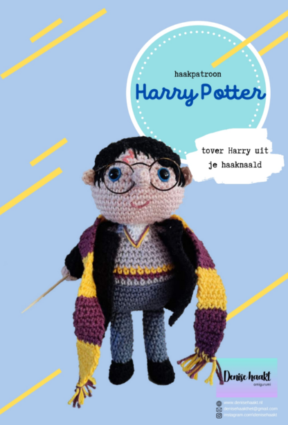 voorpagina haakpatroon amigurumi vriendje Harry Potter