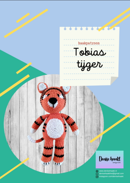 Voorpagina haakpatroon Tobias tijger